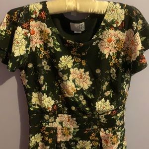 Short Black Floral Dress NWOT